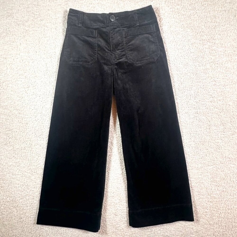 Maeve Black Wide-Leg Pants 27P